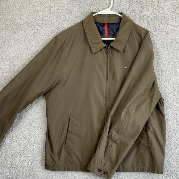 Tommy Hilfiger Other - Tommy Hilfiger Jacket Windbreaker Mens XL Brown Full‎ Zip Long Sleeve Outdoor